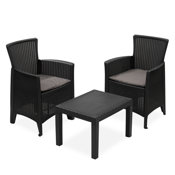 Set grădină FOREST, 3 piese, antracit