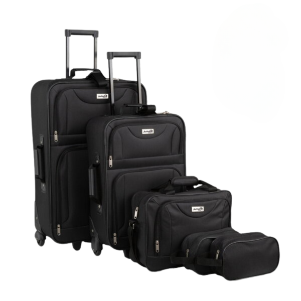 Set de valize de călătorie TRAVEL, 5 piese, negru