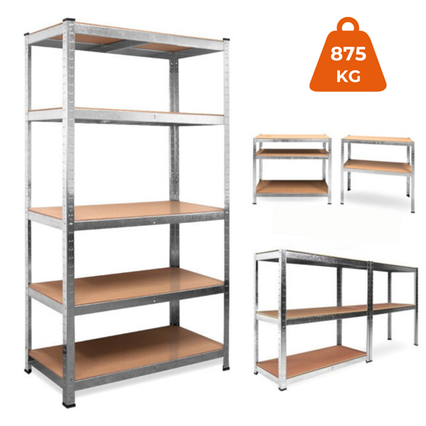 Raft cu capacitate mare HEAVY, max. 875kg, 90x40x180cm, argintiu