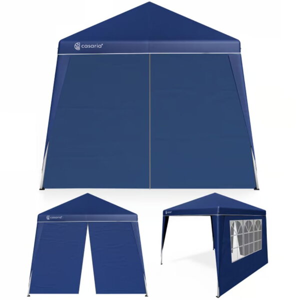 Pavilion / Cort de petrecere CAPRI PLUS cu 2 pereți laterali, 3×3 m, albastru
