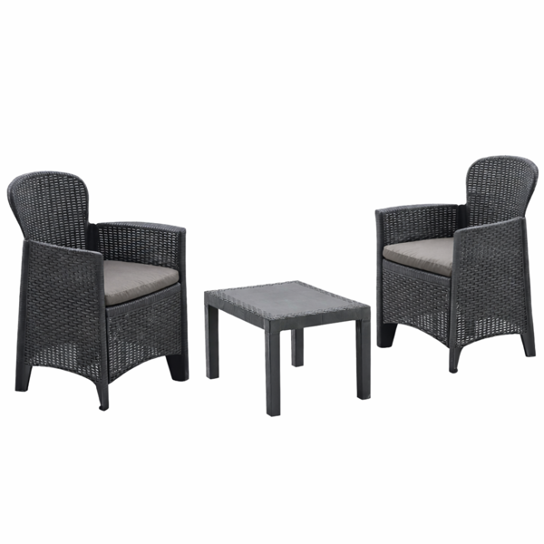 Set grădină AKITA, 3 piese, antracit