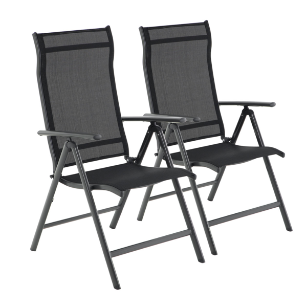 Scaune de grădină RIVIERA, set 2 buc., negru