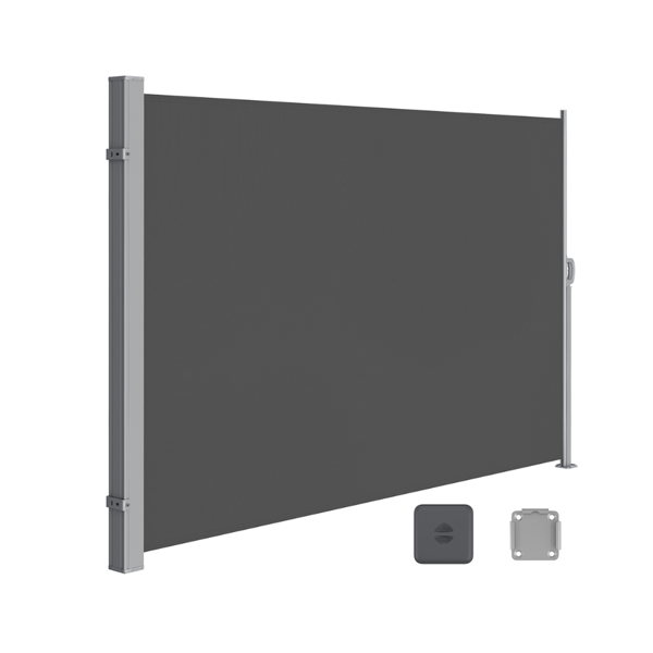 Marchiză laterală HORIZON pentru terasă, 160x300cm, gri