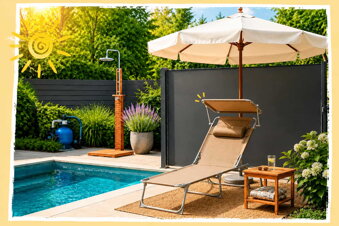 Apă curată, umbră și relaxare – ce nu trebuie să vă lipsească lângă piscină?